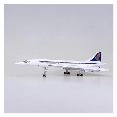 DEHIWI Aerobatic Flugzeug 50 cm Großes Modell Der Singapore Airlines Concorde Im Maßstab 1:125 Aus Druckgussharz, Flugzeugsammlung, Ausstellungsspielzeug (Farbe : No Light) von DEHIWI