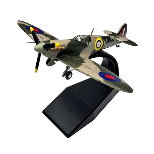 DEHIWI Aerobatic Flugzeug Britisches Spitfire-Kampfflugzeug Aus Metalldruckguss Im Maßstab 1:72, Flugzeug-Ornament-Modell von DEHIWI