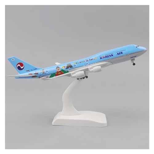 DEHIWI Aerobatic Flugzeug Metallflugzeugmodell 20cm1:400 Originalmodell B747 Metallmaterial Mit Fahrwerk Ornament Spielzeug (Farbe : Korea) von DEHIWI