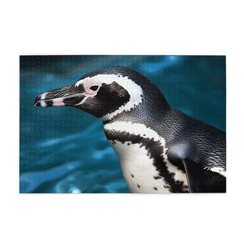 Humboldt Pinguin Auch Bezeichnet Peruanischer Pinguin Druck 1000 Teile Puzzle Premium Holzpuzzle Geschenke Für Erwachsene Familie Hochzeit Abschluss Geschenk Vertikale Version von DEHIWI