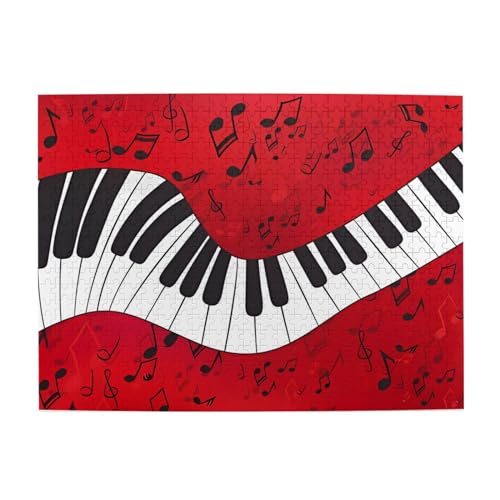 Musiknote Klavierdruck Puzzle 500 Teile Holzpuzzle Geschenke Für Erwachsene Familie Hochzeit Abschluss Geschenk Vertikale Version von DEHIWI
