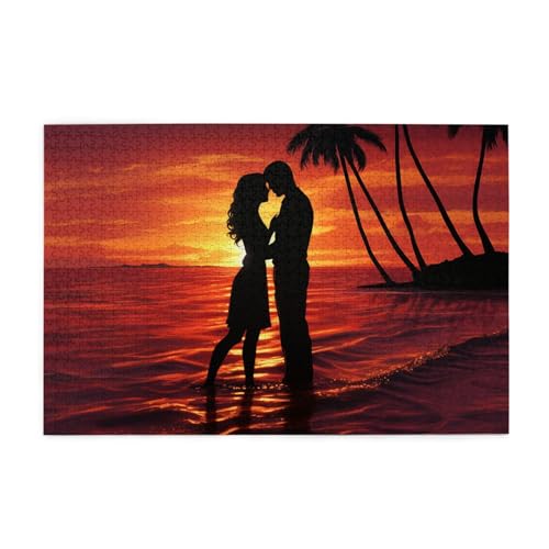 Paar Am Strand Sonnenuntergang Druck 1000 Teile Puzzle Premium Holzpuzzle Geschenke Für Erwachsene Familie Hochzeit Abschluss Geschenk Vertikale Version Paar Am Strand Sonnenuntergang Druck 1000 Teile Puzzle Premium Holzpuzzle Geschenke Für Erwachsene Familie Hochzeit Abschluss Geschenk Vertikale Version von DEHIWI
