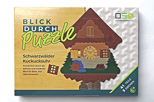 Blick-Durch-Puzzle: Schwarzwälder Kuckucksuhr | Mehrschichtiges Holzpuzzle für die ganze Familie mit Lerneffekt | Geschenk für Schwarzwaldliebhaber von DEINDESIGNWERK Blick-Durch-Puzzle: Schwarzwälder Kuckucksuhr | Mehrschichtiges Holzpuzzle für die ganze Familie mit Lerneffekt | Geschenk für Schwarzwaldliebhaber von DEINDESIGNWERK von DEINDESIGNWERK