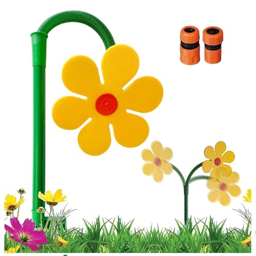 DEJIN Crazy Daisy Wasserspiel-Sprinkler für Gartenspaß, 360° drehbarer Blumensprinkler perfekt für Rasen- und Außenbewässerung, tanzender Gänseblümchen-Sprinkler mit 1/2 Zoll & 3/4 Zoll Adapter DEJIN Crazy Daisy Wasserspiel-Sprinkler für Gartenspaß, 360° drehbarer Blumensprinkler perfekt für Rasen- und Außenbewässerung, tanzender Gänseblümchen-Sprinkler mit 1/2 Zoll & 3/4 Zoll Adapter von DEJIN