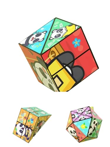 Kreativer faltbarer Panda-Zauberwürfel-Spielzeug für Kinder, 3D-Flips, Zauberwürfel-Set, Reise verwandelt Würfel, Stress-Angstlinderung und Zeitvertreib, 4-in-1-Würfel, Spielzeug für Kinder und Kreativer faltbarer Panda-Zauberwürfel-Spielzeug für Kinder, 3D-Flips, Zauberwürfel-Set, Reise verwandelt Würfel, Stress-Angstlinderung und Zeitvertreib, 4-in-1-Würfel, Spielzeug für Kinder und von DEJIN