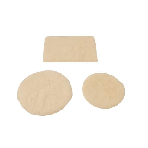 3pcs Doll House Dekoration Soft Plüsch Teppich Miniatur Für Möbelmodelle Szene Decors Kinder Imagination Spielzeug Display Kinder Rollenspiel von DEKKRYNFV
