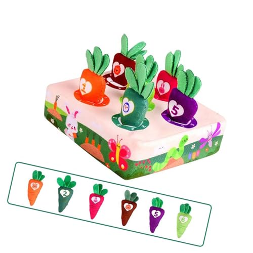 Baby Tissue Box Toy Early Education Sensory Box Für Kleinkind 6-12 Monate Spiel Mit Plüschgemüse Karotten Ziehen Spielzeug Für Babys von DEKKRYNFV