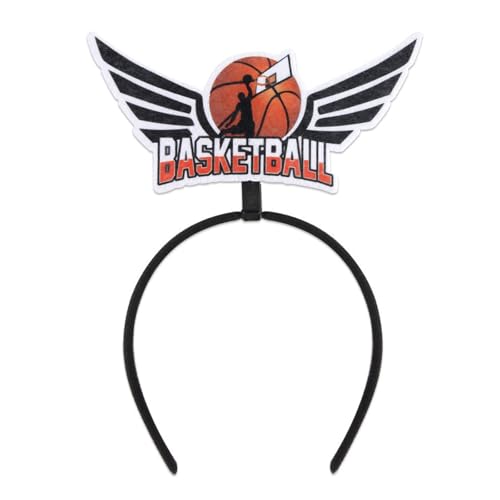 DEKKRYNFV Basketball Thema Kopfbedeckung Nonsilip Hairband Cheerleader Bühnenshow Head Accessoire Für Kinder Erwachsene Schulveranstaltung Sport Event Kopfbedeckung DEKKRYNFV Basketball Thema Kopfbedeckung Nonsilip Hairband Cheerleader Bühnenshow Head Accessoire Für Kinder Erwachsene Schulveranstaltung Sport Event Kopfbedeckung von DEKKRYNFV
