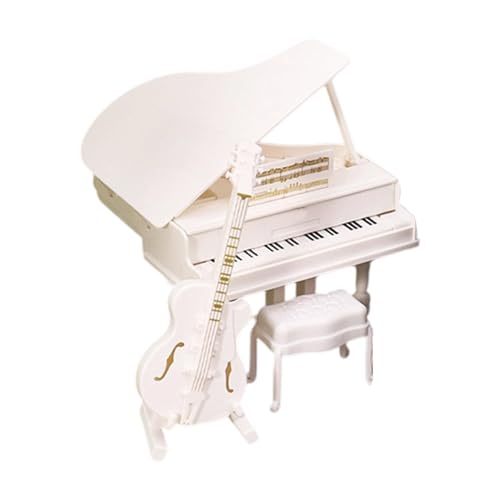 DEKKRYNFV Dollhouses Miniatur Grand Piano Mit Gitarre Und Cello Musikinstrumenten Set Holzmöbel Für Einfallsreiches Spielmusikinstrument Für Puppenhäuser DEKKRYNFV Dollhouses Miniatur Grand Piano Mit Gitarre Und Cello Musikinstrumenten Set Holzmöbel Für Einfallsreiches Spielmusikinstrument Für Puppenhäuser von DEKKRYNFV