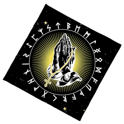 DEKKRYNFV Handüberschreitende Muster Astrologie Tischdecke Tarots Gottesdoppelte Altars Stoff Göttlichkeit Brettspiel Accessoires Altäre Tarots Kartentuch von DEKKRYNFV