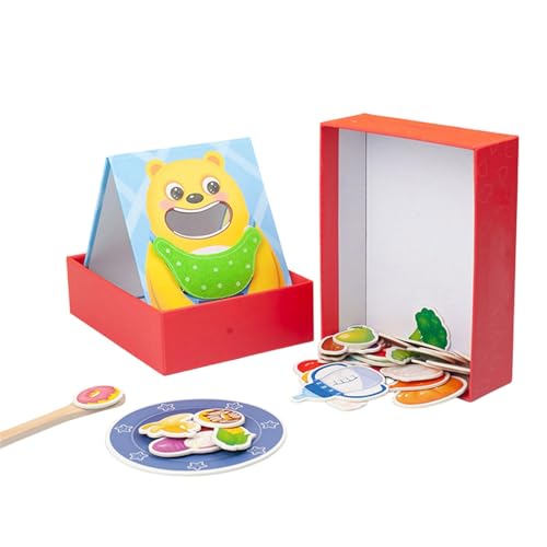 DEKKRYNFV Interactive Bär Fütterung Tun Um Spielzeug Mit Food Requisiten Für Kinder Rollen Zu Spielen Eltern Kinderlernspiel Interaktives Fütterungsspiel Spielzeug Spielen von DEKKRYNFV