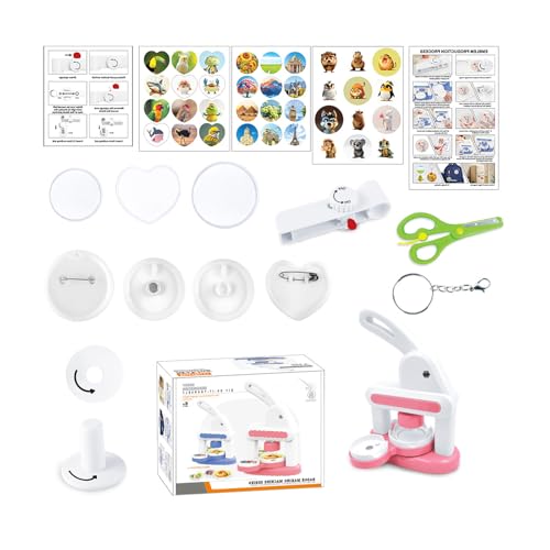 DEKKRYNFV Kids Customized Badge Pin Maker Tool 3in1 Handwerk Brosche Pin Maschine Bildungshandwerksaktivität Kleinkind Geburtstagsgeschenkabzeichen Herstellung Maschine von DEKKRYNFV