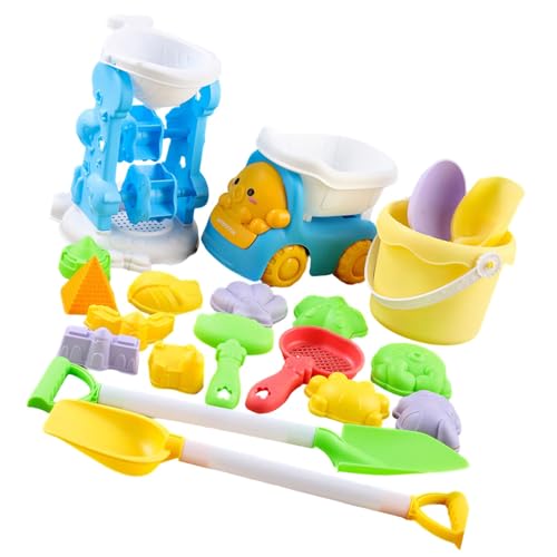 DEKKRYNFV Sandspielwerkzeug Set Sandschaufel Eimer Sandburg Spielzeug Für Kinder Mit Heller Farbe Für Eltern Kinder Strand Urlaub Outdoor Spielzubehör von DEKKRYNFV