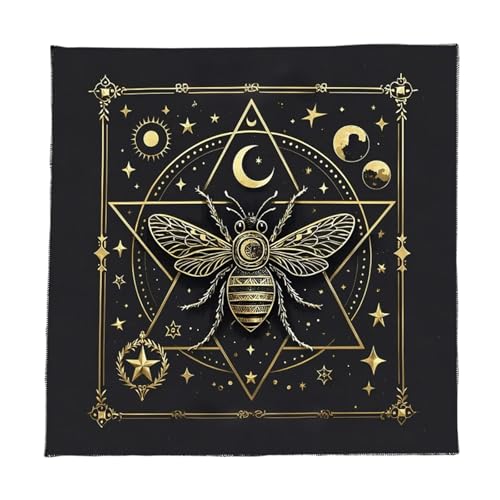 DEKKRYNFV Schmetterling Sternmuster Astrologie Tischdecke Altäre Stoff Quadratische Göttisch Kartentisch Stoff Hexerei von DEKKRYNFV