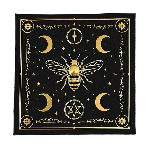 DEKKRYNFV Schmetterling Sternmuster Astrologie Tischdecke Altäre Stoff Quadratische Göttisch Kartentisch Stoff Hexerei von DEKKRYNFV