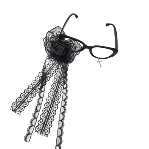 DEKKRYNFV Überkreuzt Brillen Rahmen Gothic Eyewear Für Anime Cosplay Kostüm Halloween Party Requisiten & Lustige Neuheit Accessoires Anime Cosplay Kostüm von DEKKRYNFV