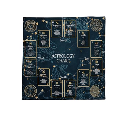 Divinationen Tischdecke Konstellationen Astrologie Tarotkarte Tischdecke Altars Stoff Göttlichkeit Vorratsspiel Accessoire Kartentisch Tuch Tuch Wand Dekore von DEKKRYNFV