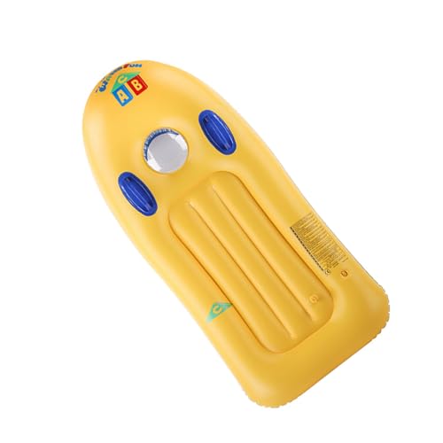 Kinder Surfbrett Aufblasbares Wasser Schwimmer Spielzeug Verdickte Struktur Hoher Auftriebsauftrieb Nonslip Oberflächen Lebendiger Gelb Einfach Zu Tragen Poolspaß Langlebiger PVC Surfbrett Für Kinder von DEKKRYNFV