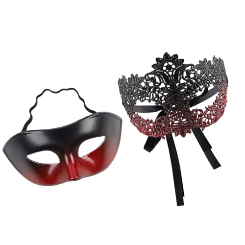 Packung Von 2 Eleganten Täuschungsverkleidungen Half Face Party Accessoires Dauerhafte Plastik Für Kostümvorfälle Und Festivitäten Festival Feierlichkeiten Verkleidungen von DEKKRYNFV