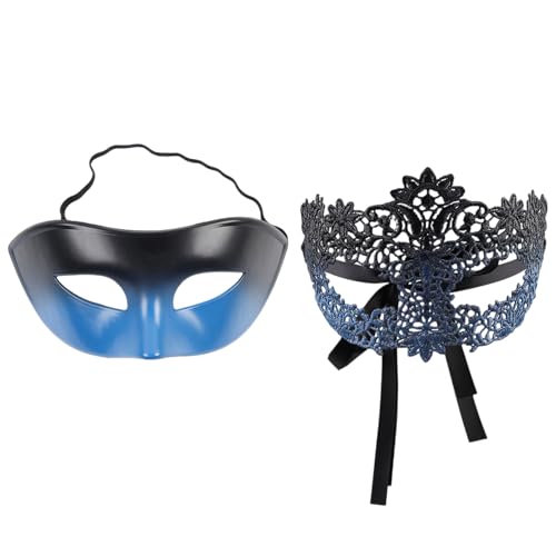 Packung Von 2 Eleganten Täuschungsverkleidungen Half Face Party Accessoires Dauerhafte Plastik Für Kostümvorfälle Und Festivitäten Festival Feierlichkeiten Verkleidungen von DEKKRYNFV