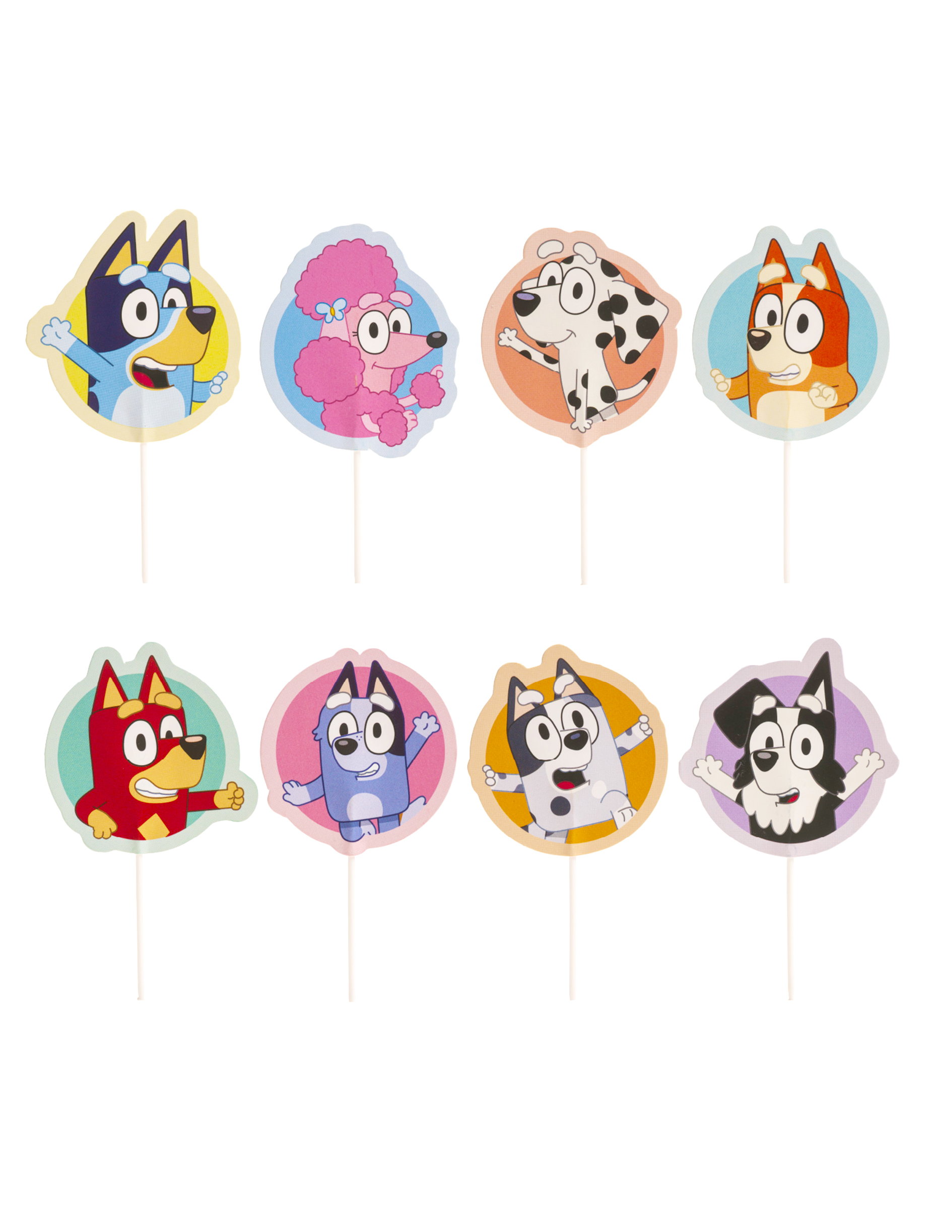 16-teiliges Bluey + Bingo Tortendeko-Set aus Papier 16-teiliges Bluey + Bingo Tortendeko-Set aus Papier von DEKORA
