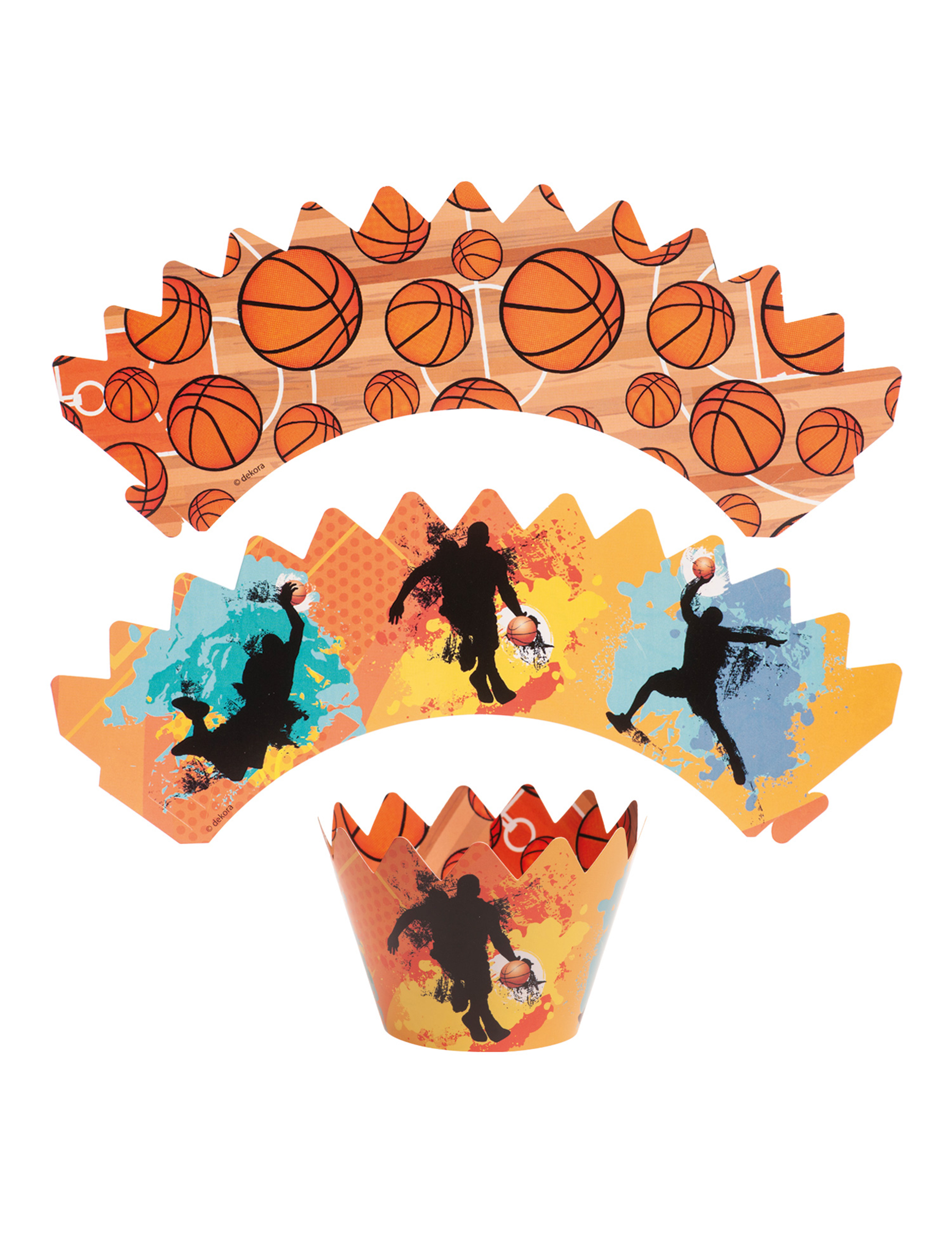 6-teiliges Basketball Cupcake Deko-Set mit Toppern 6-teiliges Basketball Cupcake Deko-Set mit Toppern von DEKORA