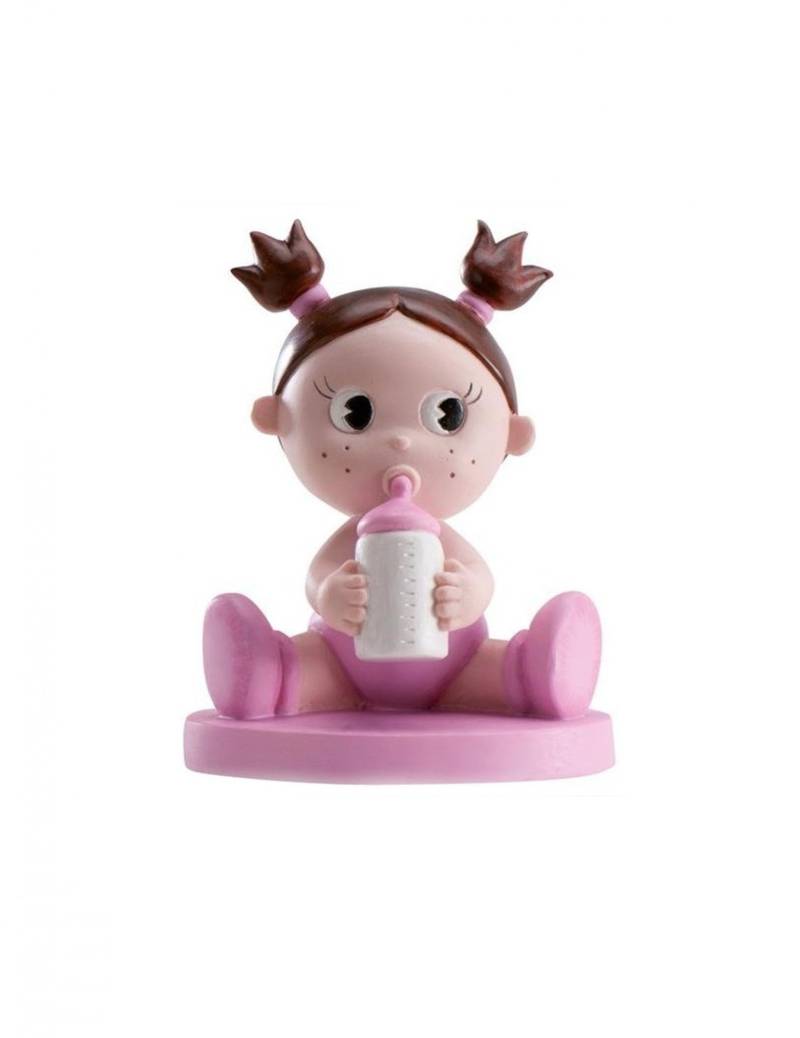Baby-Mädchen Figur mit Fläschchen 10 cm Baby Shower Deko Baby-Mädchen Figur mit Fläschchen 10 cm Baby Shower Deko von DEKORA