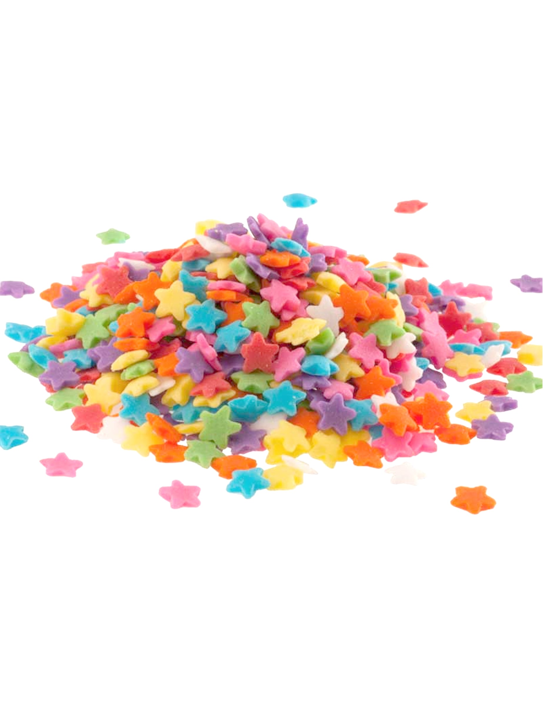 Bunte Zuckersterne Konfetti 100 g für Kuchen von DEKORA