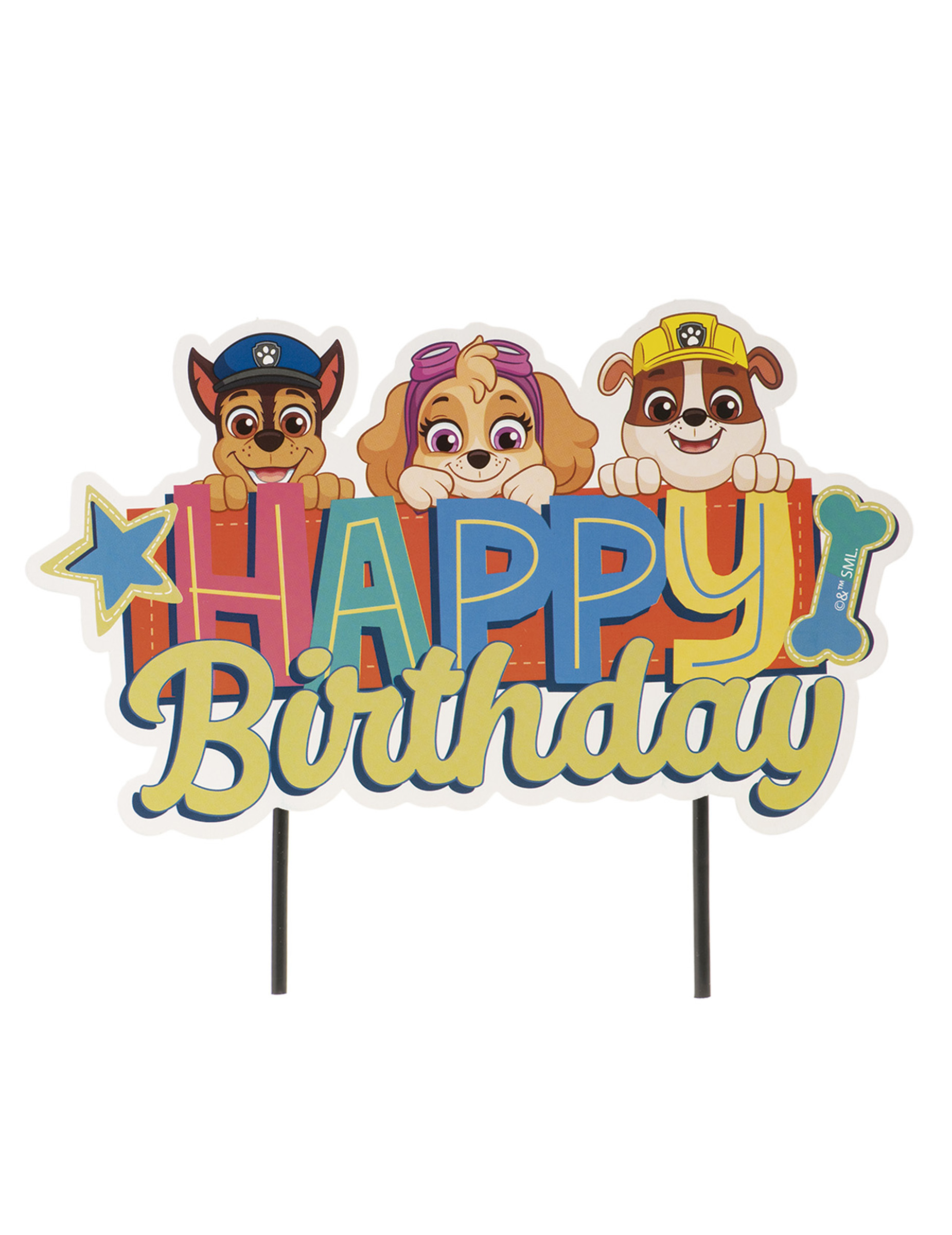 Cake Topper Happy Birthday Paw Patrol 17,5 cm Cake Topper Happy Birthday Paw Patrol 17,5 cm von DEKORA