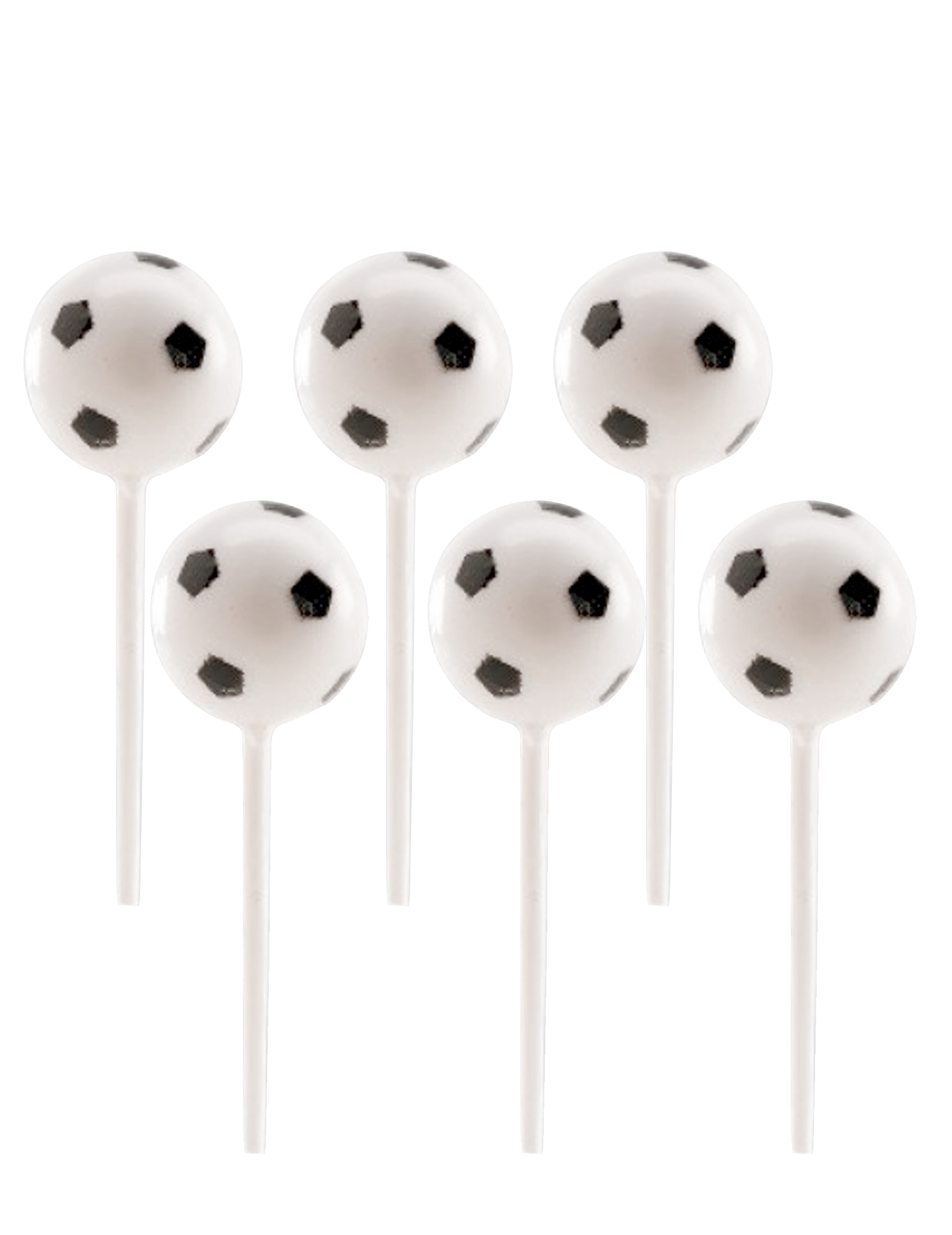Fussball-Piekser für Fingerfood Partydeko sechs Stück schwarz-weiss 2,3 cm Fussball-Piekser für Fingerfood Partydeko sechs Stück schwarz-weiss 2,3 cm von DEKORA