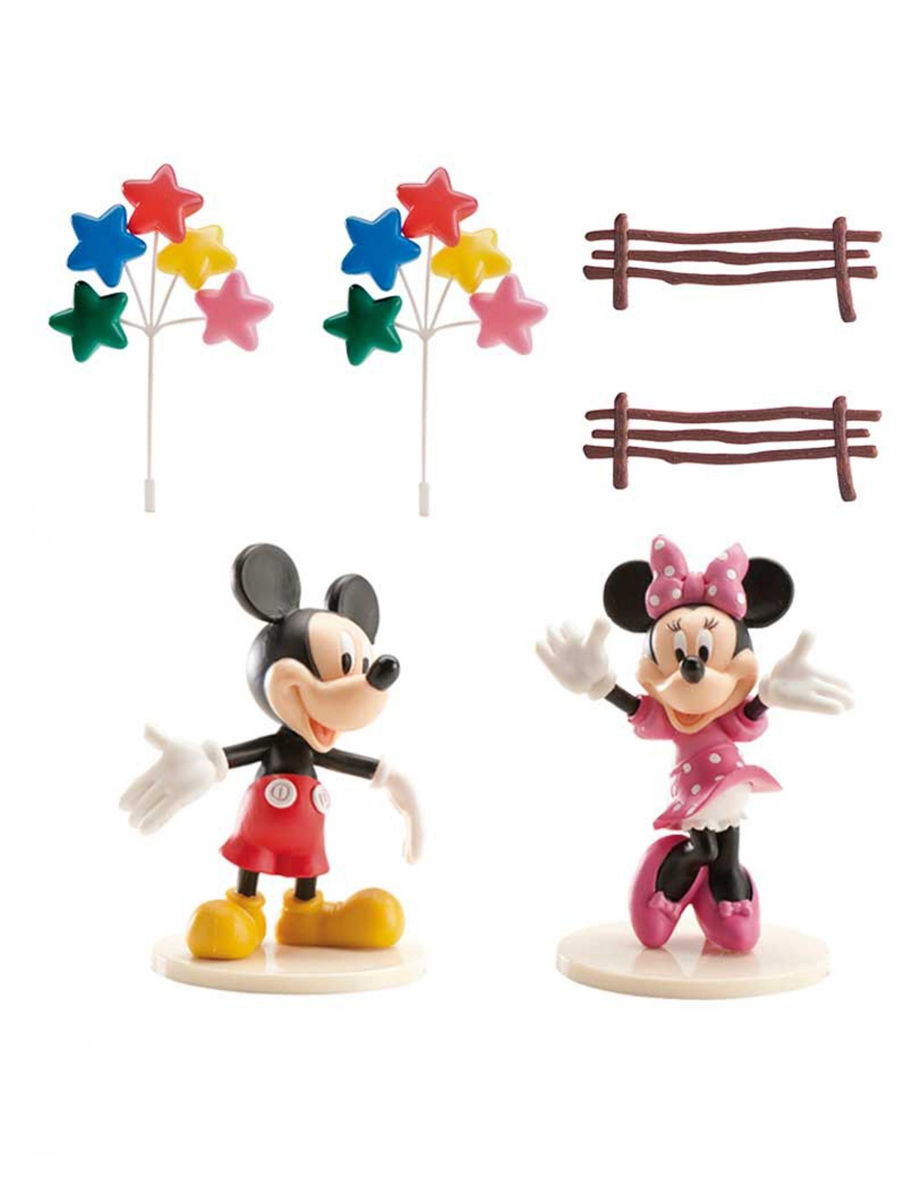 Mickey und Minnie Maus-Kuchendeko 6 Stück bunt Mickey und Minnie Maus-Kuchendeko 6 Stück bunt von DEKORA