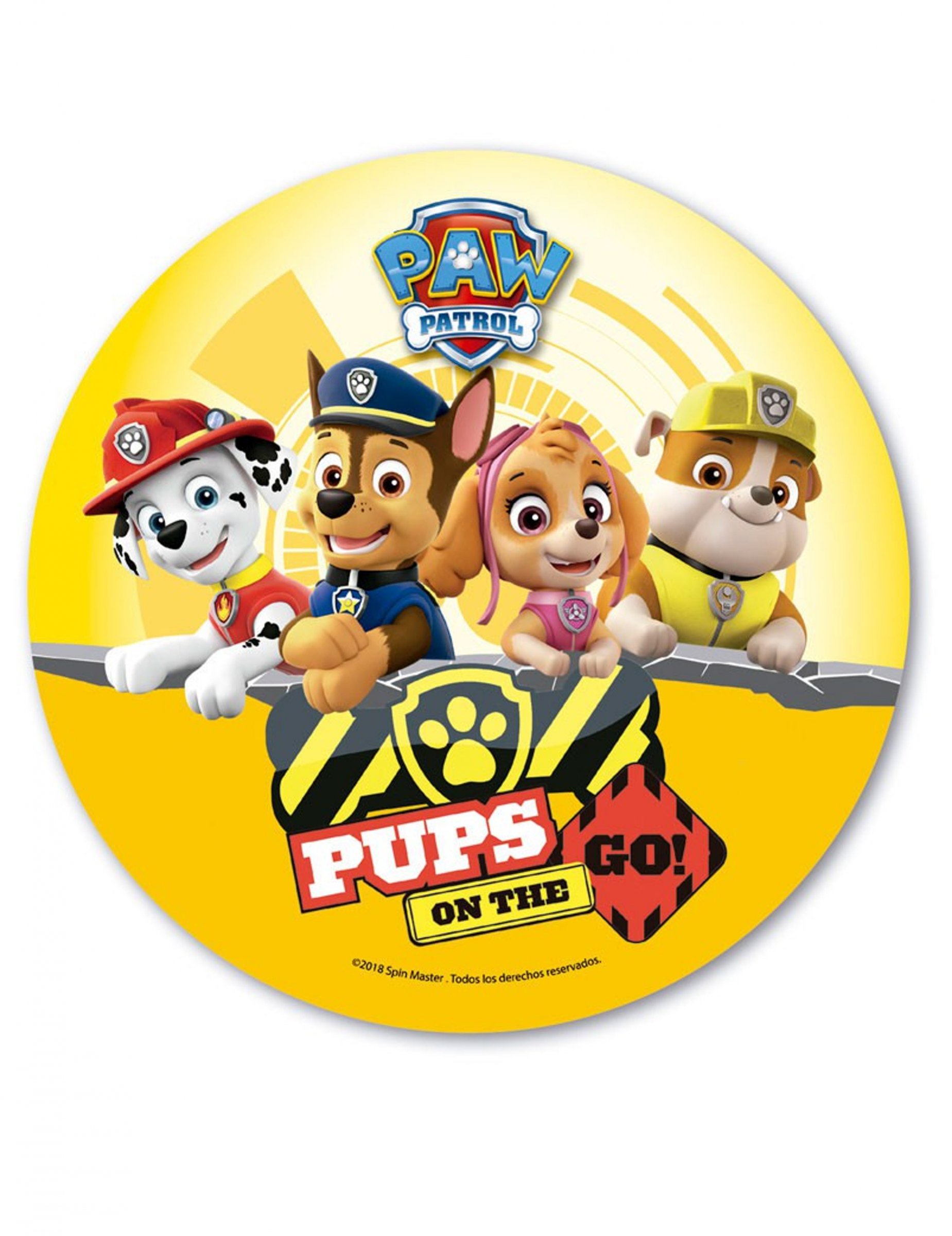 PAW Patrol Tortenaufleger gelb 20 cm - Essoblate PAW Patrol Tortenaufleger gelb 20 cm - Essoblate von DEKORA