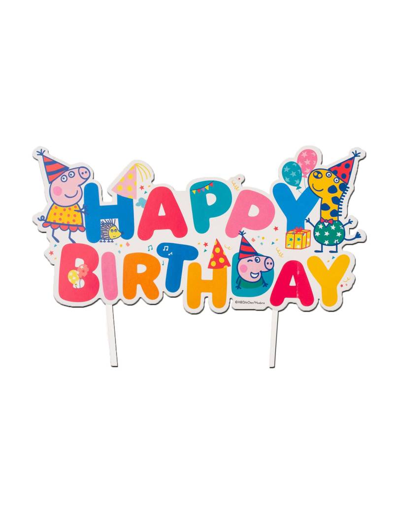 Peppa Wutz Happy Birthday Kuchendeko 17 cm Peppa Wutz Happy Birthday Kuchendeko 17 cm von DEKORA