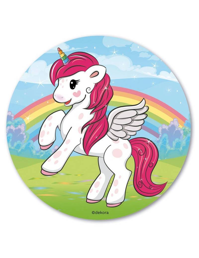 Tortenaufleger Einhorn essbar Oblate 20 cm von DEKORA