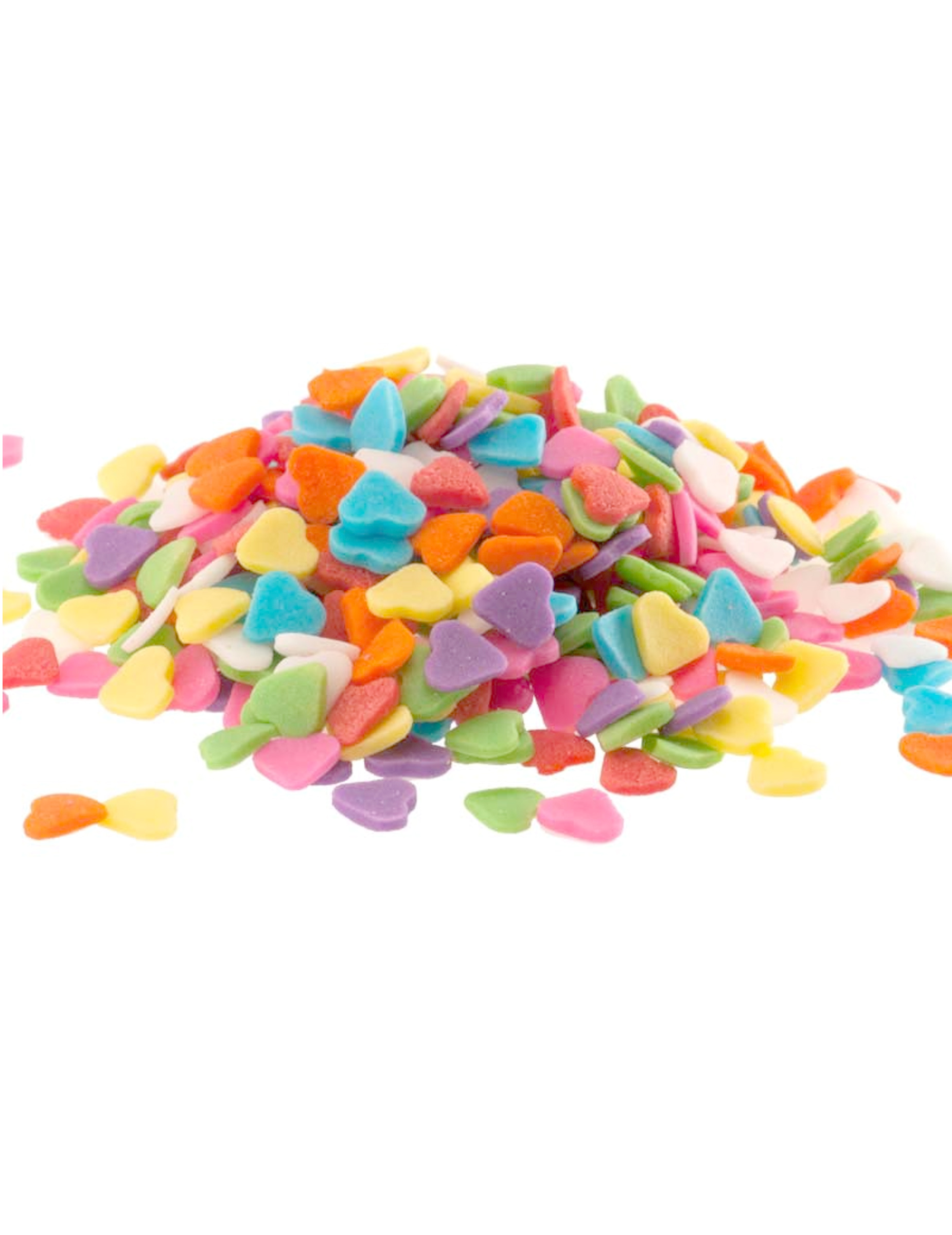 Zucker-Konfetti bunte Herzen 100g, essbare Dekoration von DEKORA