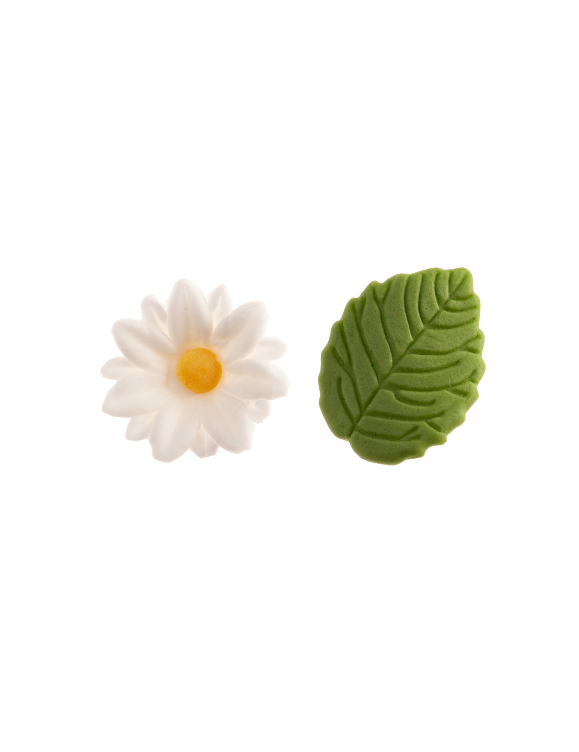 Zuckerdeko Margeriten Weiß 7 Margeriten 5 grüne Blätter von DEKORA