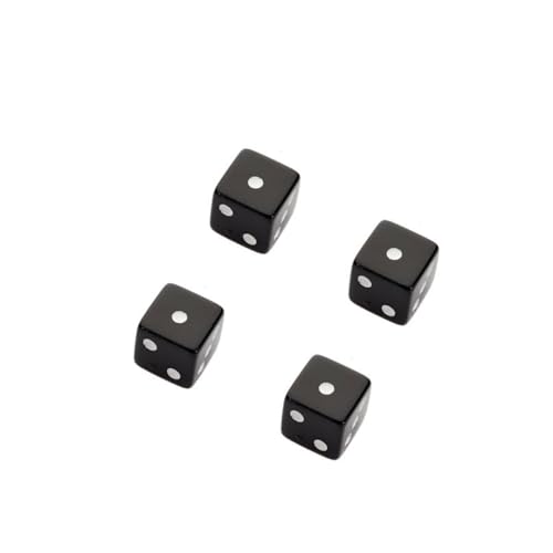 [4 Stück] Tavla Zarı Tavla Würfel Backgammon Dice - Tavla Zari 8 x 8 x 8 mm - Tavli - Tavola Reale - Tables Reales (Schwarz) von DELALO