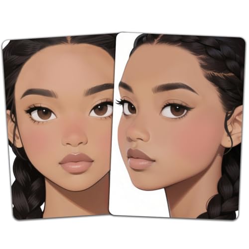 DELORIGIN 2 Stück Gesichtsbemalungs Übungsbrett Größe A4 Wiederverwendbare Make Up Bemalungs Übungsbretter Vorlage Bühnen Make Up Übungswerkzeug Für Anfänger (Frau) von DELORIGIN