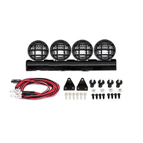 DEMULAX Dachlampen-Lichtleiste SCX24, for WPL, 1/18 1/24 RC Truck Car Dachgepäckträger für Spielzeugautos von DEMULAX