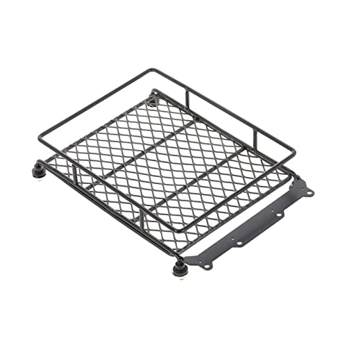 DEMULAX RC 1/10 Metall Dach Rack Gepäck Träger, for Axial, SCX10 D90, for Traxxas, -4, CC01 Zubehör Dachgepäckträger für Spielzeugautos(Black) von DEMULAX