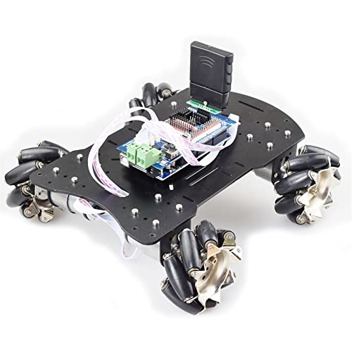 2. 0kg. Große Ladung 4wd. Alle Metall mecanum Rad Omni Robot Auto Chassis kit plattform mit DC 12V. Gebermotor for Arduino DIY. Projekt Mecanum-Rad (Size : Black Package 1) von DEMUR