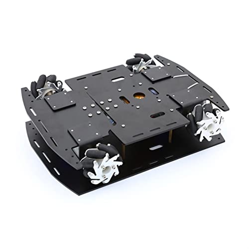 DEMUR 4WD 60mm Mecanum Wheel Roboter Auto Chassis Kit 10kg Ladung Fit for Arduino Raspberry Pi DIY. Projekt STENGEL Spielzeug Mecanum-Rad von DEMUR
