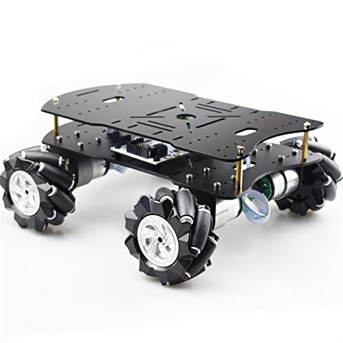 DEMUR 4wd. MECANUM Robot CAR SMART CAR Chassis KIT Lastkapazität 1 0kg w / 8 0mm 97mm Omni-Räder unfertig Mecanum-Rad (Size : 80mm) von DEMUR