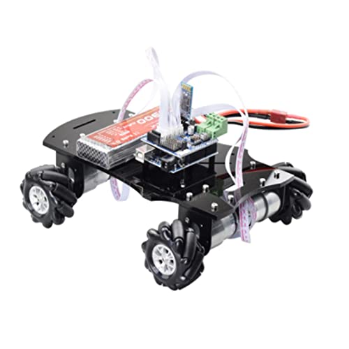 DEMUR 4wd. MECANUM Wheel Robot Car Chassis Kit Omni Richtungsplattform mit 4 stücke 12V Speed ​​Encoder Motor for Roboterstudie Mecanum-Rad (Size : Bluetooth Robot car) von DEMUR