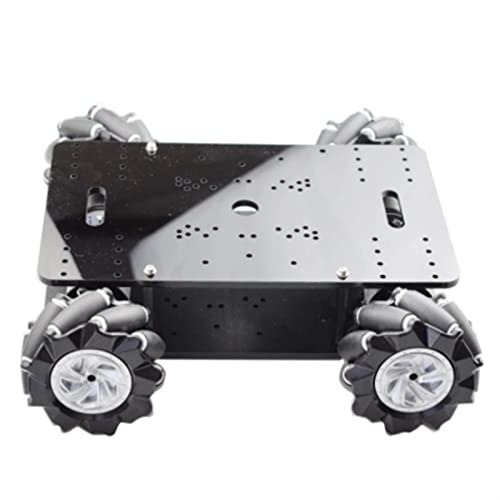 DEMUR 5kg Lade Doppelchassis MECANUM Robot CAR Chassis KIT MIT 4PCS 12V Encoder Motor FIT for ARDUINO HIPBERRY PI DIY-Stamm Mecanum-Rad von DEMUR