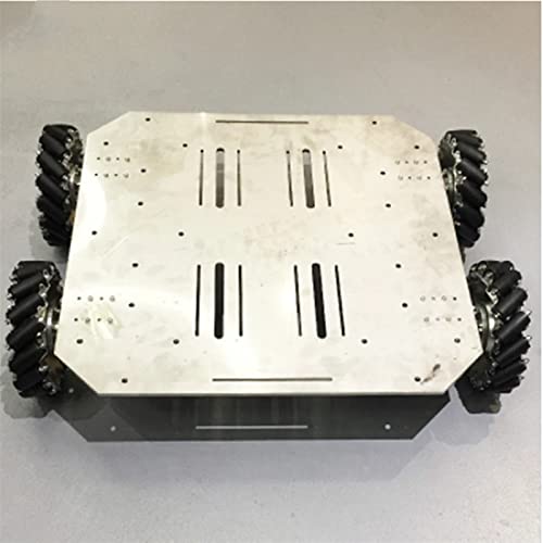 DEMUR 70kg Heavy-Duty Mecanum Rad Trolley Omnidirektional Mobile Roboter-Metallchassis for Forschung Mecanum-Rad von DEMUR