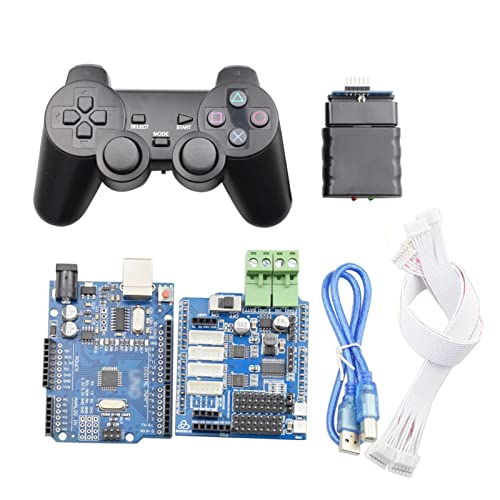 DEMUR Kabellos Rc Controller Kit Mit. Ps2. Joystick R3-Board 4-Kanal-Motortreiber-Tafel for Arduino Mecanum-Rad-Roboter-Auto Mecanum-Rad von DEMUR
