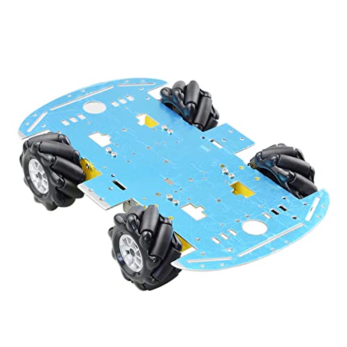 DEMUR Mecanum Rad Roboter Auto mit 4 stücke tt Motor 60mm Rad fit for arduino Raspberry pi DIY Spielzeug Teil Mecanum-Rad von DEMUR