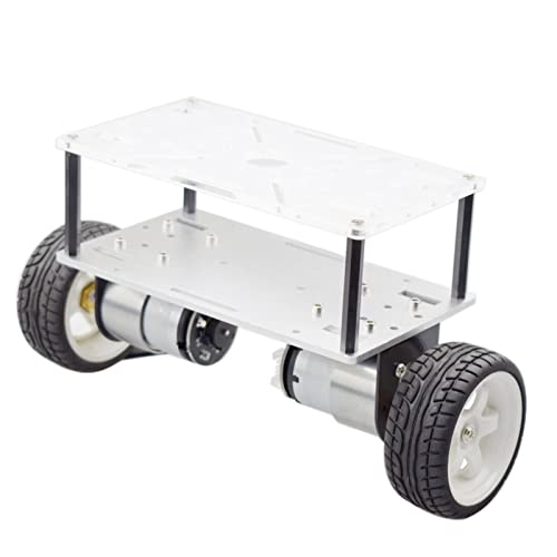 Doppelschicht Rc Zwei Räder selbstabgleichender Roboter-Auto-Chassis-Kit mit DC 12V. Geschwindigkeits-Encoder-Motor for Arduino DIY-Stamm Ausbildung Mecanum-Rad von DEMUR