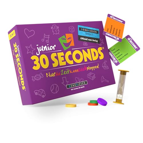 30 Seconds® Brettspiel - Nur die Zeit kann euch stoppen! Gesellschaftsspiel direkt und offiziel vom Verlag | Familienspiel mit bis zu 16 Spieler und ab 7 Jahren | 2400 spannende Begriffe von DENKRIESEN